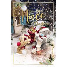 Special Niece Photo Finish Me to You Bear Christmas Card