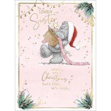 Lovely Sister Me to You Bear Christmas Card