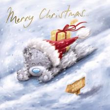 Merry Christmas Softly Drawn Me to You Bear Christmas Card