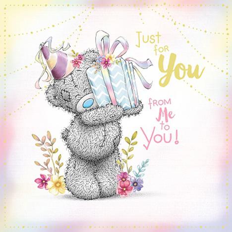 Just For You Holding Present Me to You Bear Birthday Card ASV01001 Me to You Online