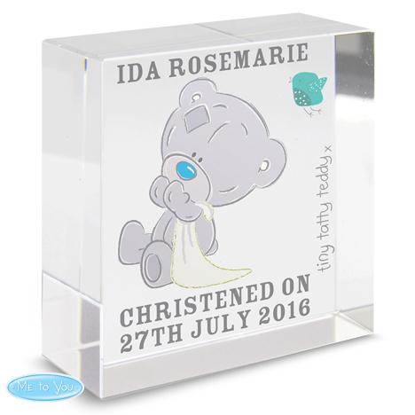 Personalised Tiny Tatty Teddy Medium Crystal Block (P1007B31) : Me to You  Bears Online - The Tatty Teddy Superstore.